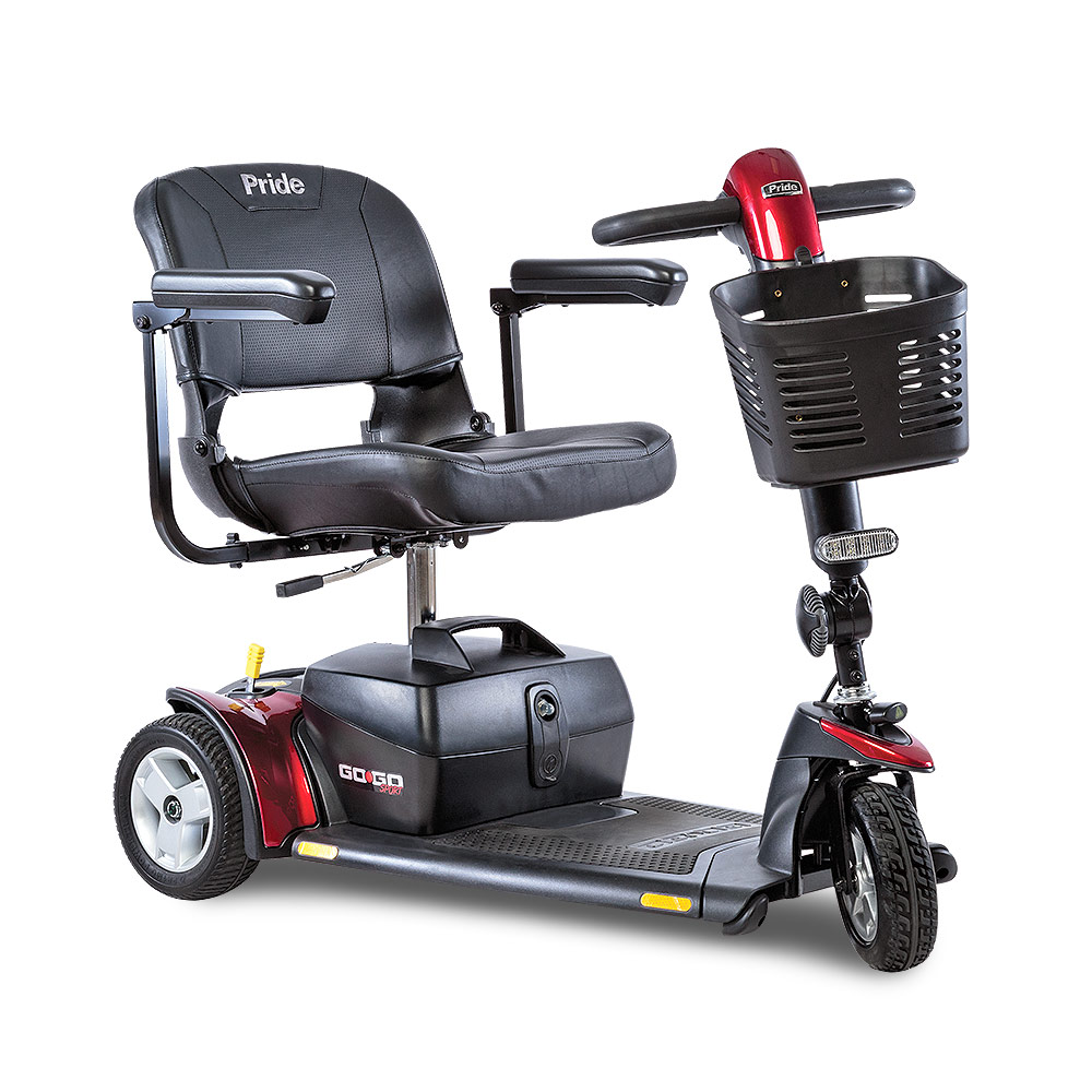 Pride Go-Go Sport - 3 Wheel Travel Scooter